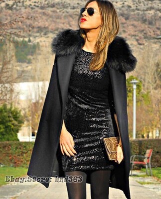 RARE GENUINE ZARA BLACK VEST JACKET COAT REMOVABLE