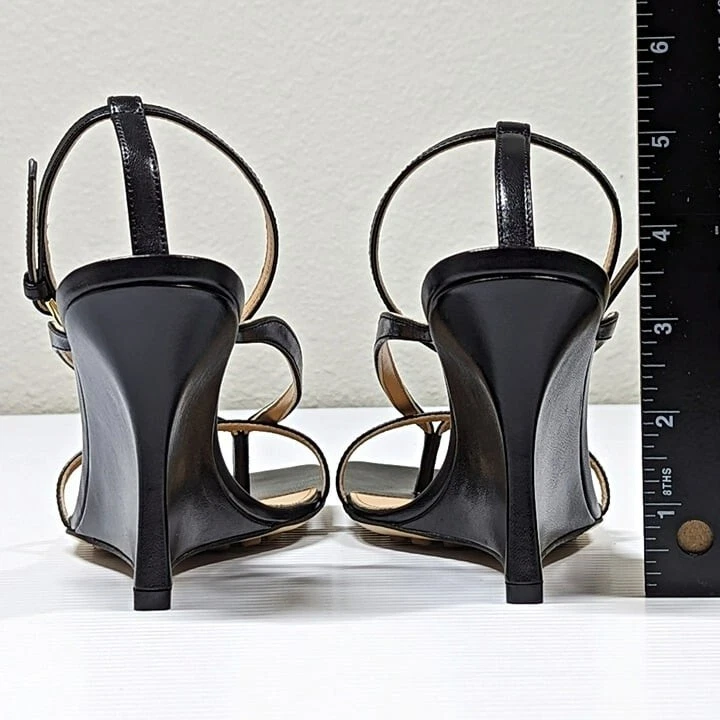 Sandali neri Bottega Veneta elasticizzati zeppa da donna neri taglia 38 5 prezzo al dettaglio al dettaglio $1.100