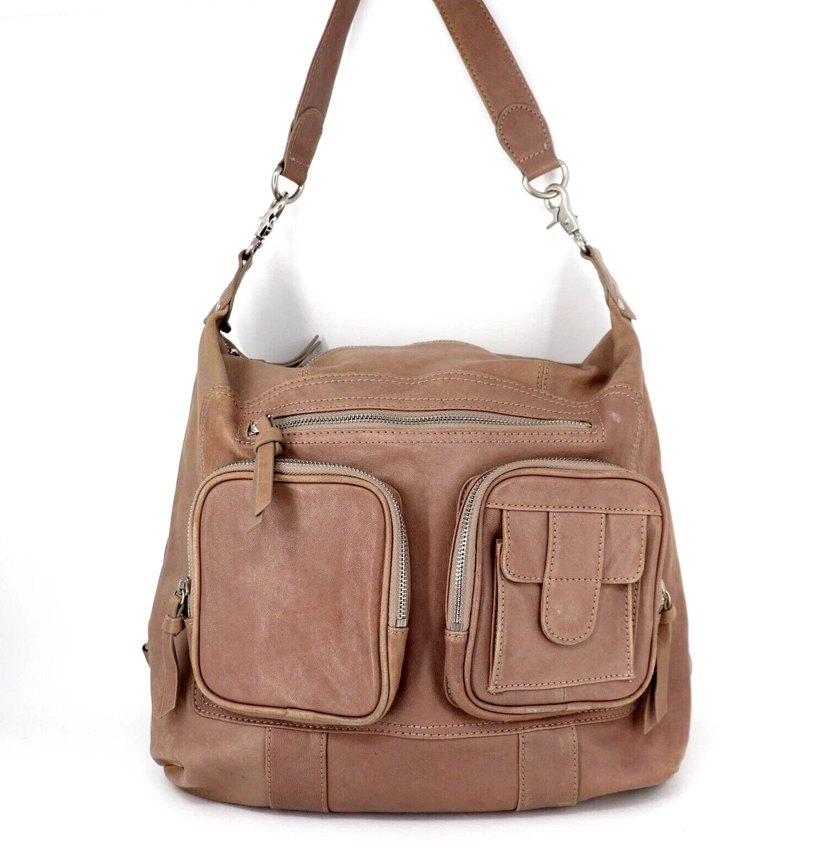 Chocolat Blu Handbag Women Large Cocoa Brown Genuine Leather Purse Shoulder  Bag | eBay