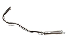 Extended Long Pipe muffler chamber for 80cc 100cc 2-stroke gas engine motor bike