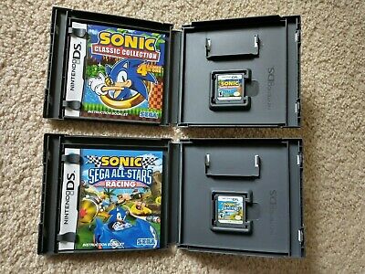 2 GAME LOT / SEGA NINTENDO DS SONIC CLASSIC COLLECTION / ALL-STARS RACING /  USED