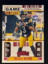 Russell Wilson 2024 Panini Contenders Football - Red Foil Game Ticket #82