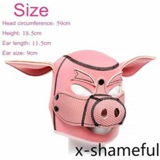 Party Mask Pig Hood Mask Soft Padded Neoprene Slaver Roleplay Pig Mask