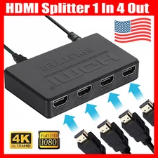 4K HDMI Splitter 1 in 4 Out 4Port Repeater Amplifier Video Switcher For Xbox PS4