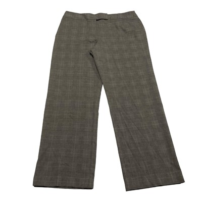Style Co Brown Glen Plaid High Rise Dress Pants Women’s Petites 14P