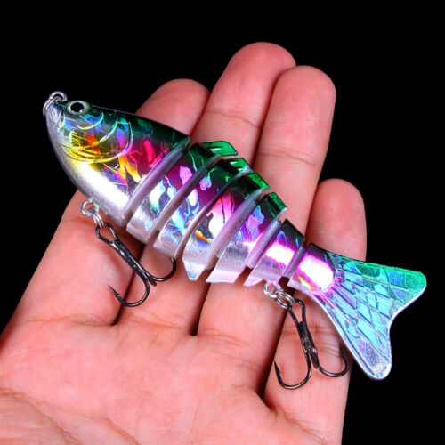 6PCS Fish Bait Lure Swimming Colorful Minnow Bass Tackle Fishing Gear Bionic Lot - Picture 3 of 12