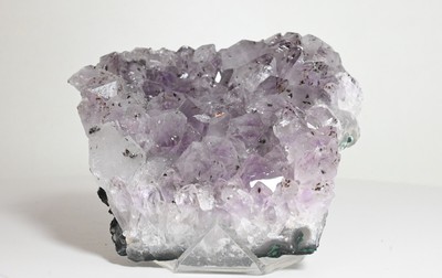 Großer Kristall brasilianischer Amethyst natürlicher Cluster + Ständer 580g Klasse AAA Ref #11