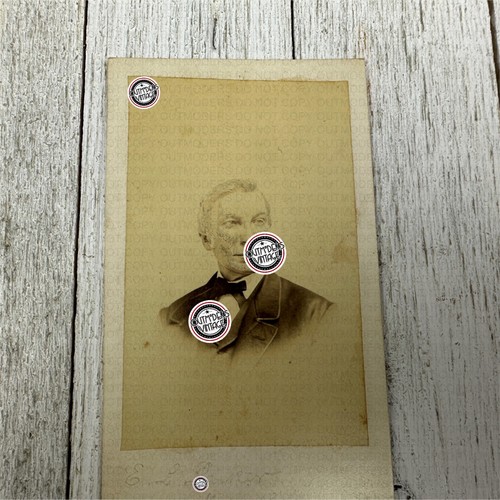 E.L. Parker Antique Victorian CDV Carte De Visite Photo 1866 3 Cent Tax Stamp - Picture 2 of 3