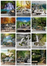 3D Waterfall Mountains Self-adhesive Wallpaper Removable Wallpaper Wall Mural