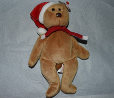 Ty Beanie Baby 1997 Teddy Bear Plush Toy PVC Pellets w/ Tags Errors Christmas