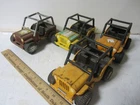 Vintage Lot of 4 Tonka Pressed Steel Jeep Toy Car Vehicle,