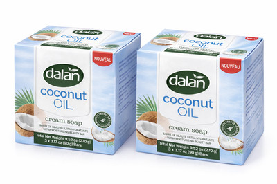 Dalan Coconut Oil Cream Soap - 6 Bars - 3.17oz of each