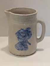 Diamond Stoneware Crooksville Ohio Antique  Crock Pitcher  Washington
