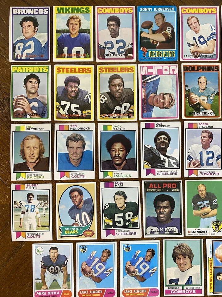 LOTE ESTRELLA/PATIO AÑOS 60-70 ROGER STAUBACH, MIKE DITKA, GALE SAYERS BAJA CALIDAD LEER DESC Foto 3 de 4