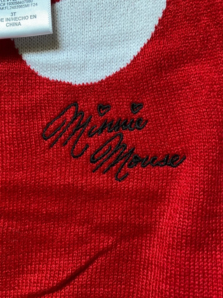 DISNEY JUNIOR Nuevo Vestido o Disfraz de Minnie Mouse~Niña Talla 3T~Mangas Cortas~NUEVO CON ETIQUETAS Foto 2 de 4