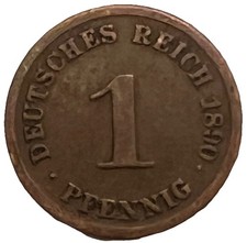1890D 🇩🇪 Germany 1 Pfennig Coin - Combined Shipping - Lot C81a