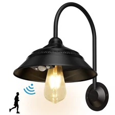 Solar Barn Light, Solar Wall Sconce Light Outdoor with 3 Lighting Modes & Mot...