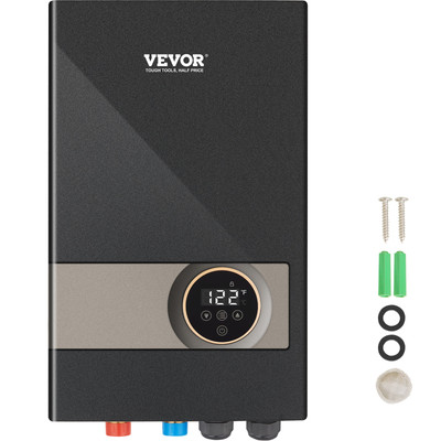 #ad VEVOR 18KW Instant Hot Tankless Water Heater Electric LED Boiler IP25 for Shower $268.90