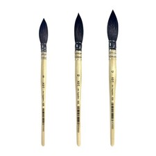 3 PCS XDT 920 Round Watercolor Paint Brush Goat Hair Sizes 8 10 12