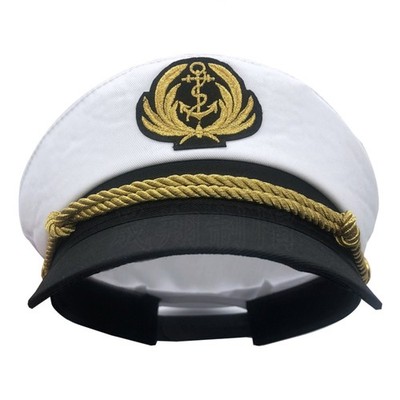 Adjustable Yacht Captain Hat Sailor Captain Costume Marine Hat Sailor Cap