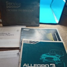 Job Lot of 3 Austin Allegro  etc Manuals and folders