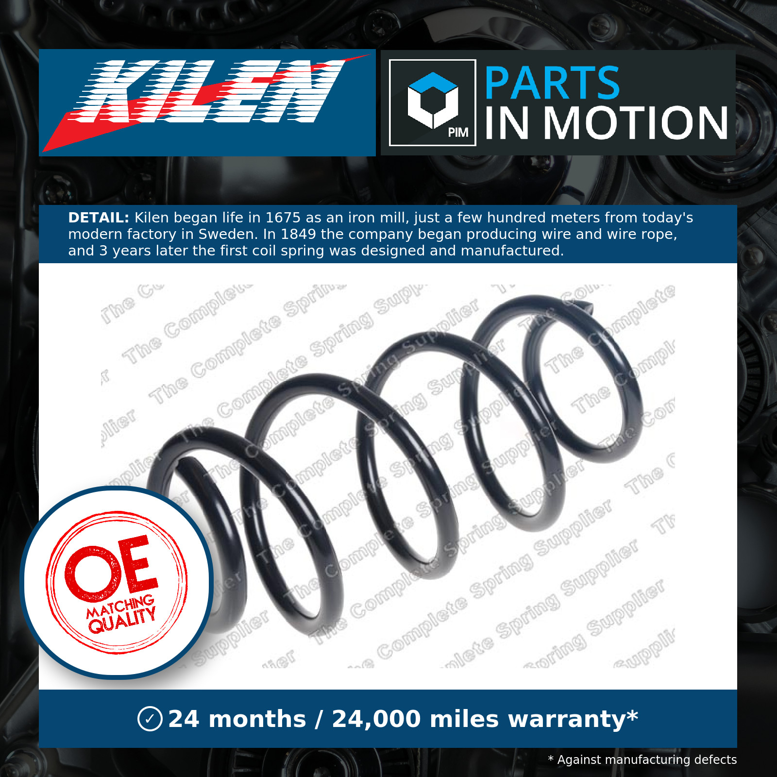 Coil Spring fits PEUGEOT EXPERT 2.0D Front 2016 on Suspension Kilen 9814538180