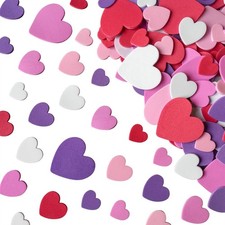 280 Pcs Foam Heart Stickers Self Adhesive Red, Pink, Rose, White, Purple