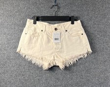Free People We The Free Shorts Size 26 Worn White Cutoff Denim NWT