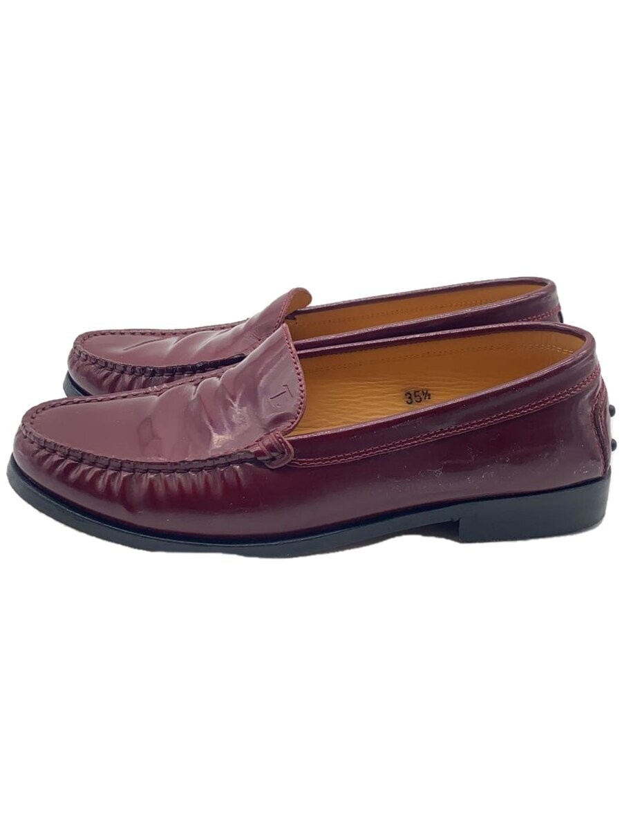 TODS Leather Loafers Size 35.5 Brown BRD  