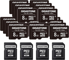 8GB Micro SD Card 20-Pack, Full HD Video, Surveillance Security Cam Action Camer
