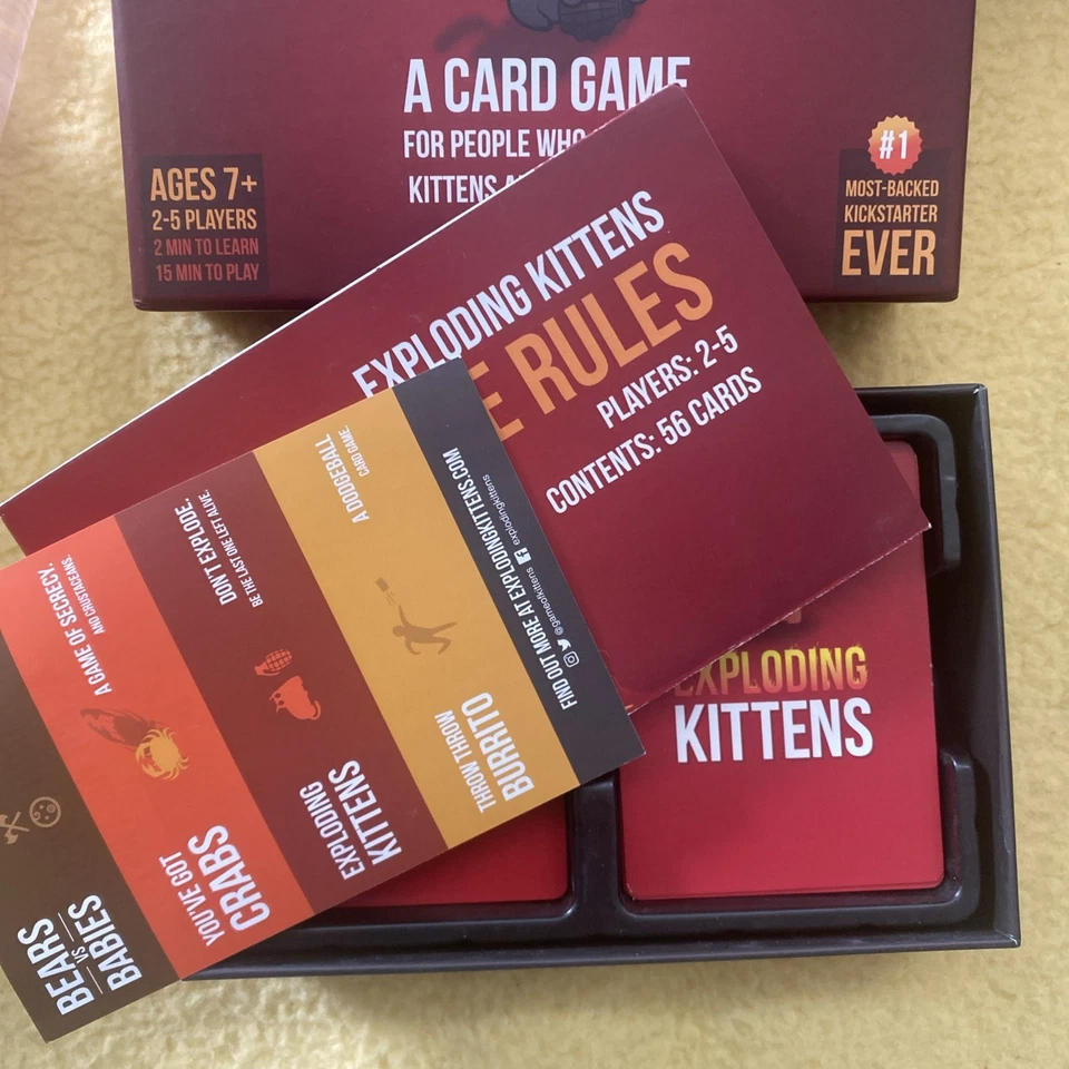 Exploding Kittens Card Game Original Edition Spiel komplett m Anleitung neuwert. - Bild 2 von 2