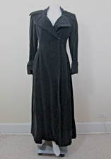 FABULOUS vintage Full Length Black Velvet Lined Opera Coat Size 6