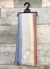 Image of Barbour Multi Coloured Stripe Light Large Scarf/Wrap One Size BNWT