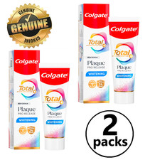 2x Colgate Total Plaque Pro Release Teeth Whitening 24h Protect Toothpaste 75ml