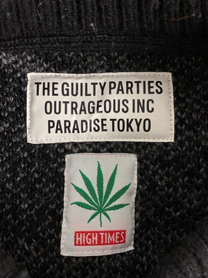 WACKO MARIA KNIT SWEATER (THICK M WOOL BLACK HIGHTIMES-WM