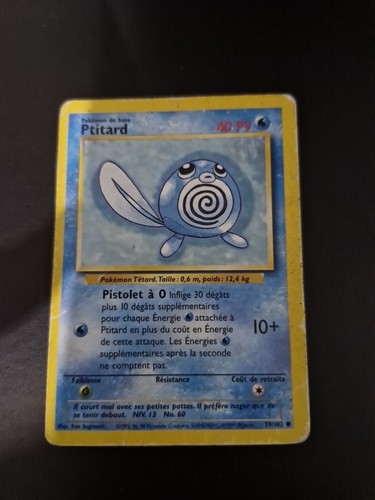 Carte Pokémon Ptitard 59/102 Wizards Set de Base Français