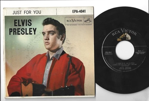 ROCKABILLY TEEN   45  -E.P W/ PIC COVER- ELVIS PRESLEY -JUST FOR YOU -HEAR- RCA