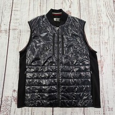 Z Zegna TechMerino Black Quilted Zip Vest Wool Mixed Media Luxury Gilet 3XL