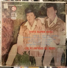 Los Relampagos Del Norte 1972 LP Hits Super Hits VG+ In Shrink Norteno Tejano