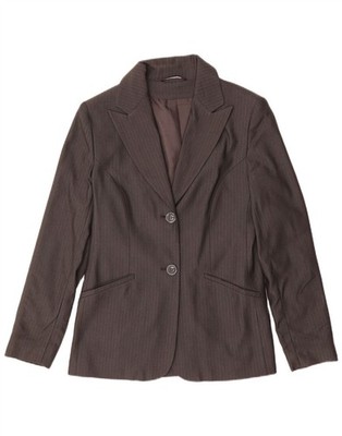Yessica Damen 2 Knopf Blazer Jacke EU 36 Small Grau Fischgrät Viskose AQ10