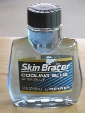 MENNEN SKIN BRACER COOLING BLUE AFTER SHAVE  3.5 OZ