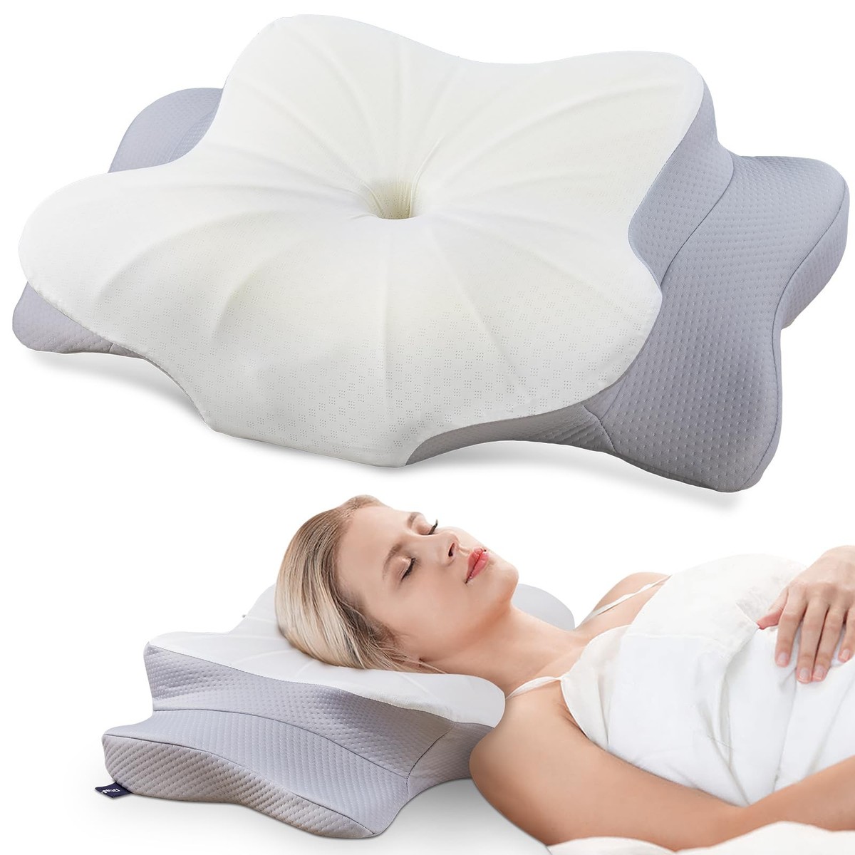 DONAMA Cervical Pillow for Neck Pain Relief,Contour Memory Foam