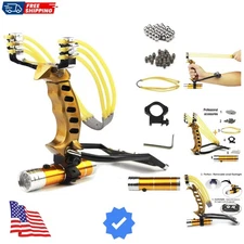 Slingshot,Wrist Sling Rocket Professional Hunting Slingshot with Heavy Duty L...