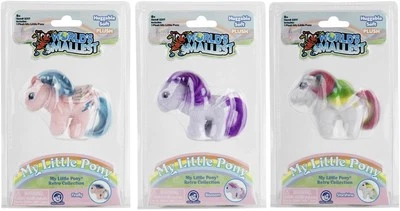 WORLD'S SMALLEST CARE BEAR (3) World's Smallest MY LITTLE PONY Plush MLP Retro Starshine, Firefly, Blossom