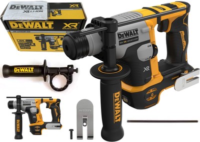DeWalt Akku-Bohrhammer 18 V SDS-Plus XR mit LED + Handgriff + Zubehör DCH172N-XJ