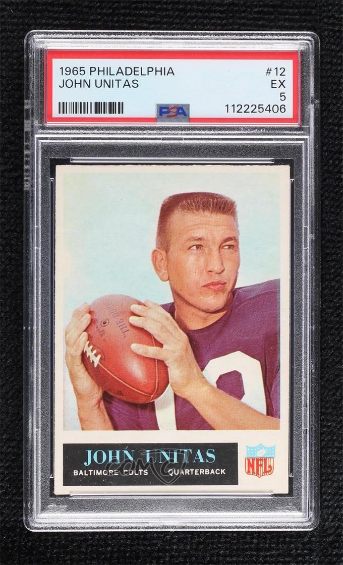 1965 Philadelphia Johnny Unitas #12 PSA 5 HOF 07qw