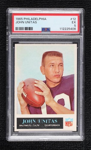 1965 Philadelphia Johnny Unitas #12 PSA 5 HOF 07qw