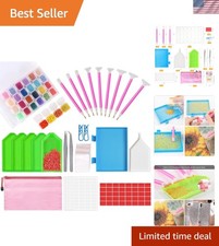 117pcs 5D DIY Diamond Painting Tools and Accessories Kits with Diamond Embroi...