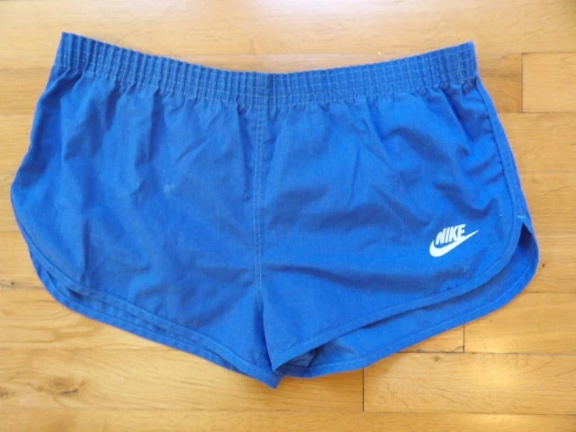Vintage 70-80's Retro Nike Running Shorts Boy's XL 18-20 Womans M, BLUE TAG USA