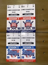 (2) 2003 & (2) 2004 CWS College World Series Championship Tickets Session 5